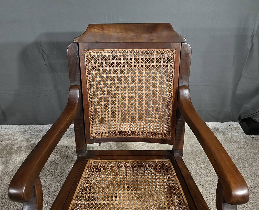 Hairdresser's armchair in solid beech, Louis-Philippe style - Early 20th century
