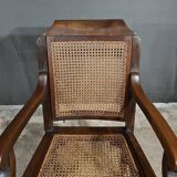 Hairdresser's armchair in solid beech, Louis-Philippe style - Early 20th century