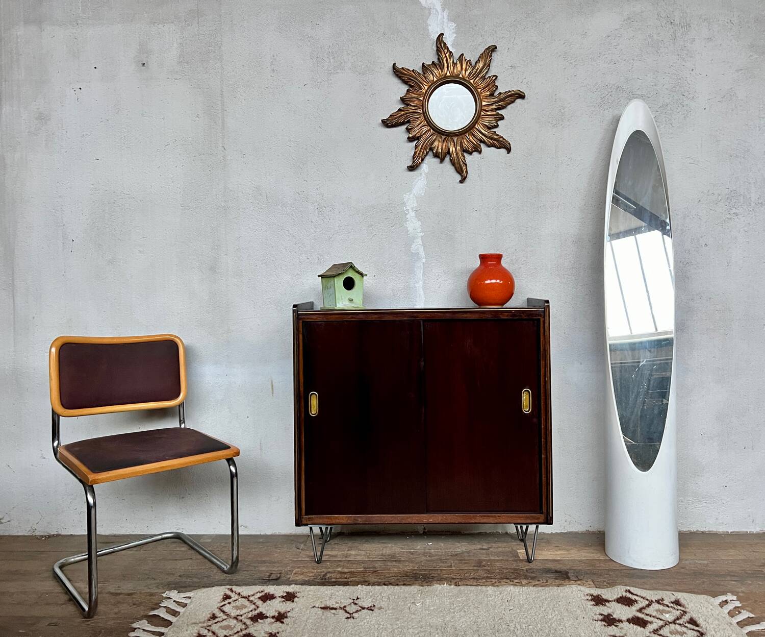 Vintage shoe cabinet