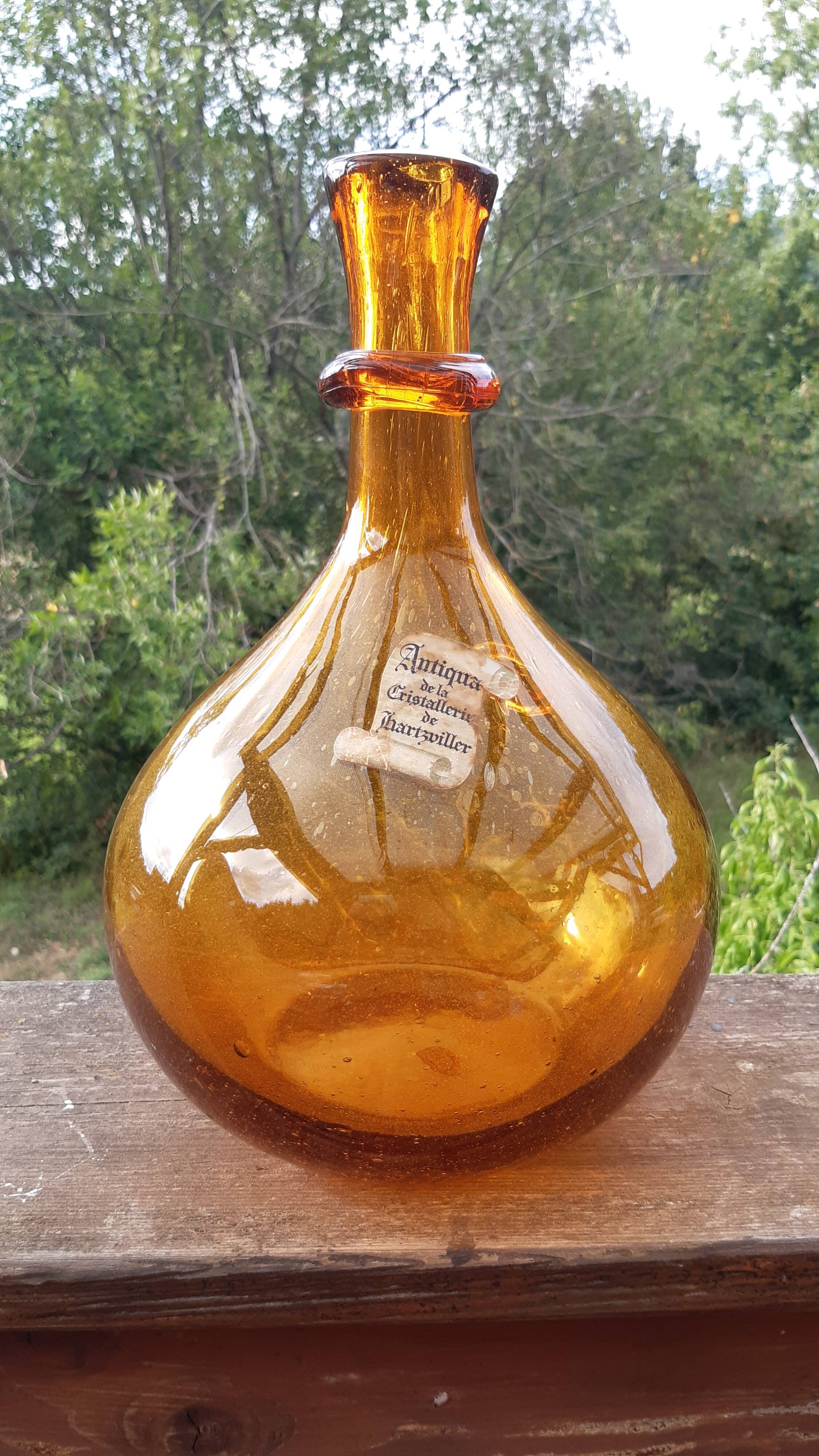Demijhon or amber blown glass