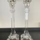 Pair of vintage crystal torch candlesticks from the 70s