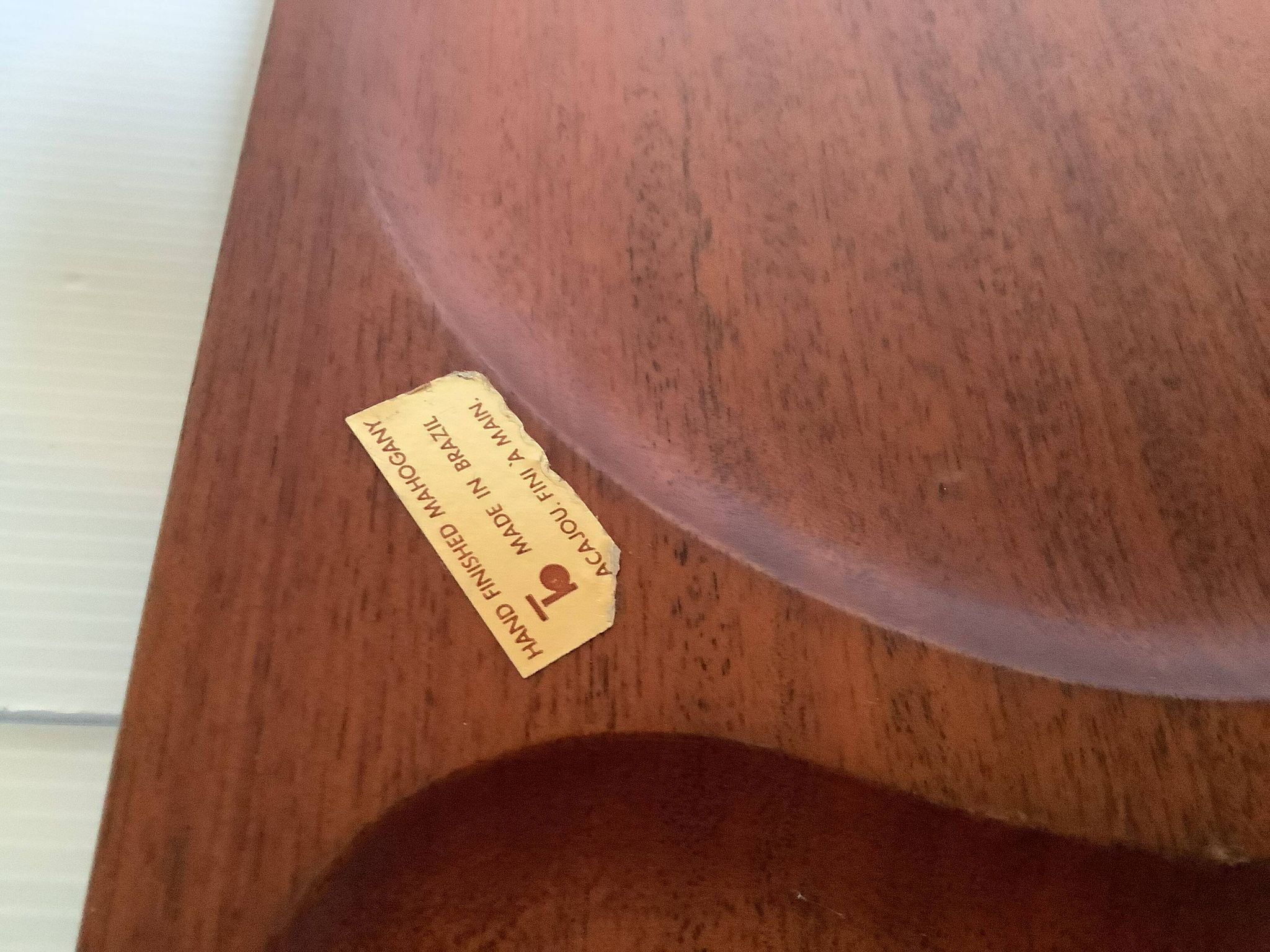 Pair of wooden snack meal trays with compartments.