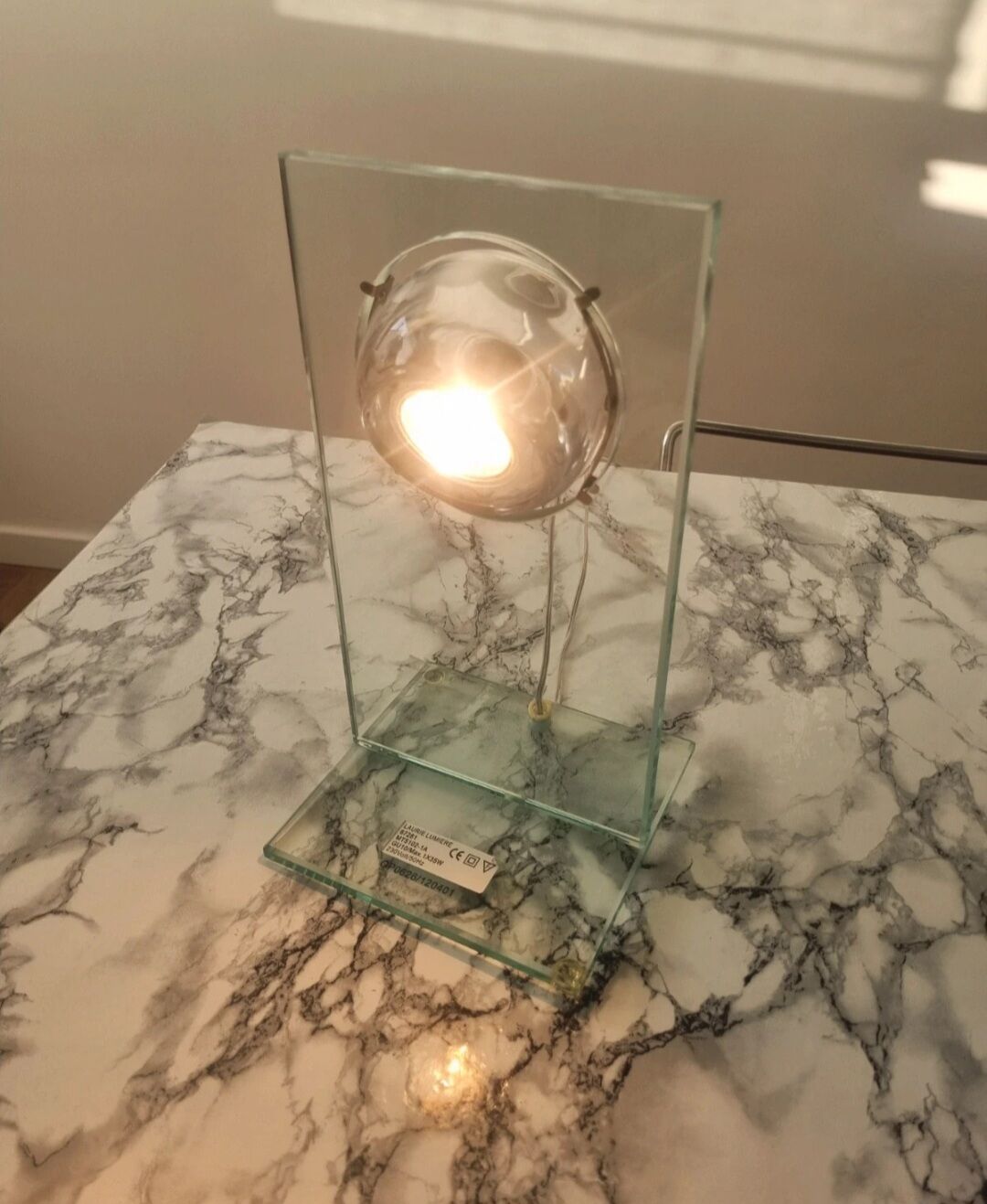 Glass lamp Laurie vintage light fixture