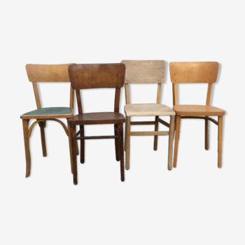 Set de quatre chaises Thonet, Bauman et Luterma