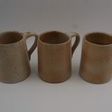 Trio mugs grès vintage