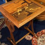 Art Nouveau period side table with marquetry decoration by Auguste
