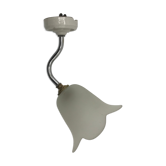 Porcelain metal wall lamp, opaline flower Art Deco