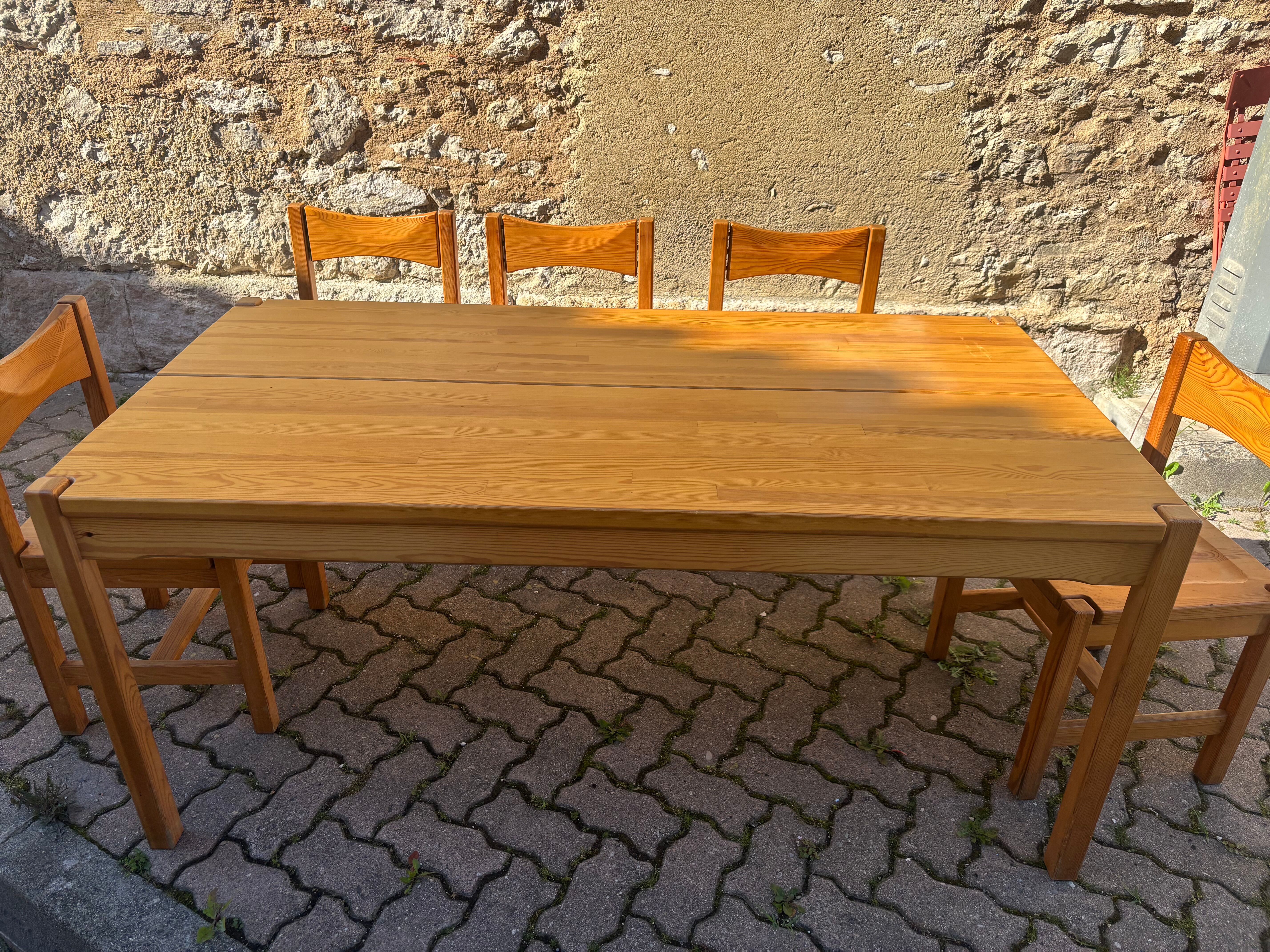 Hongisto table and 5 chairs – Ilmari Tapiovaara, 1970s