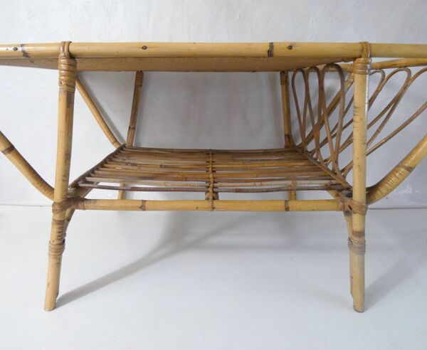 Table basse en rotin