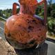 Glass paste vase with gold inclusion Daum 1930