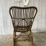 Rocking- chair en rotin vintage