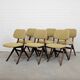 Suite de 6 chaises ciseaux vintage Louis van Teeffelen