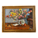 Still life painting with flowers and keys, 1973