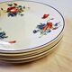 6 flat plates from Salins les Bains, "Poppies" pattern, in very good condition