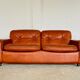 Vintage Danish mid-century cognac leather 2-seater sofa by Sigurd Resell