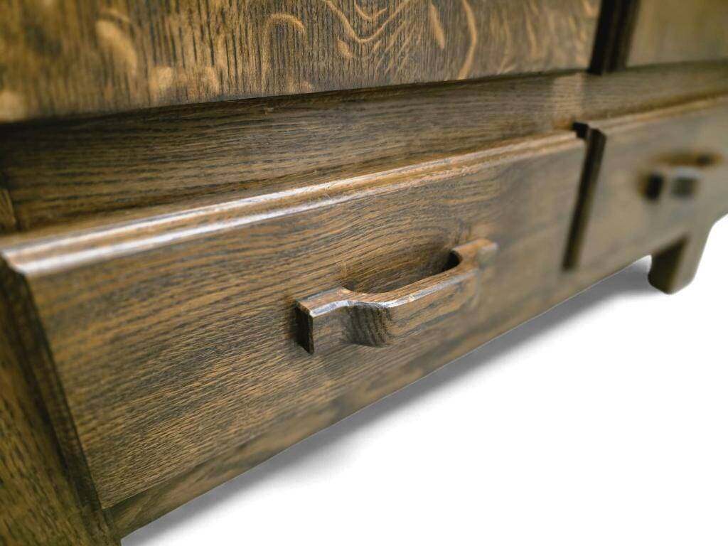 Vintage XL wooden buffet / sideboard / midboard