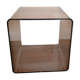 Vintage smoked plexiglass cube by Miche Dumas for Roche Bobois 70.