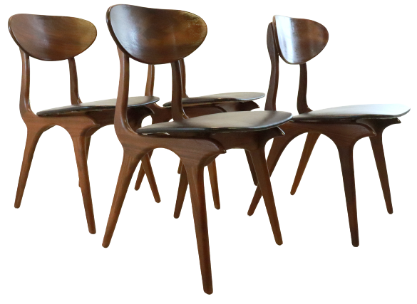 Set of 4 AWA dining chairs Louis van Teeffelen 'Ottersum'