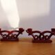 Pair of art deco ceramic candlesticks/candlesticks