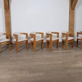Pigreco Dining Chairs By Afra & Tobia Scarpa With Bentwood Frames, Set Of S