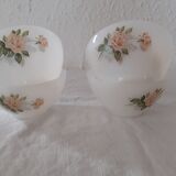 4 Bowls Roses of France Arcopal pink flowers