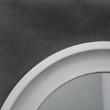 Miroir rond en aluminium, Italie années 1970