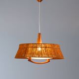 Temde teak and sisal pendant