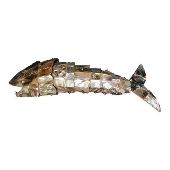 Décapsuleur ouvre-bouteille, poisson en nacre