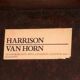 Harrison Van Horn wood and brass rectangle coffee table