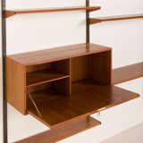 Kai Kristiansen teak wall unit with a hidden desk for FM Mobler