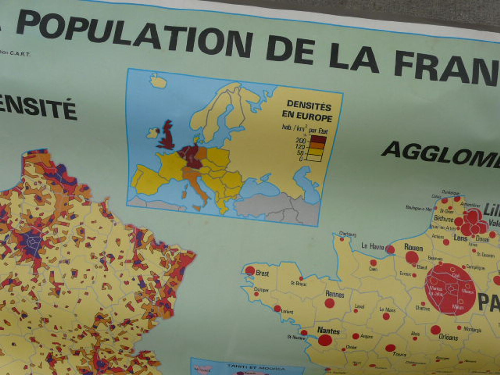 Affiche scolaire MDI La France sa population et structure de la population