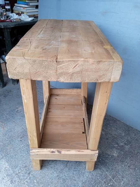 Workbench 90cm old solid wood