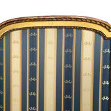 Paravent deux feuilles en bois doré de style Louis XVI