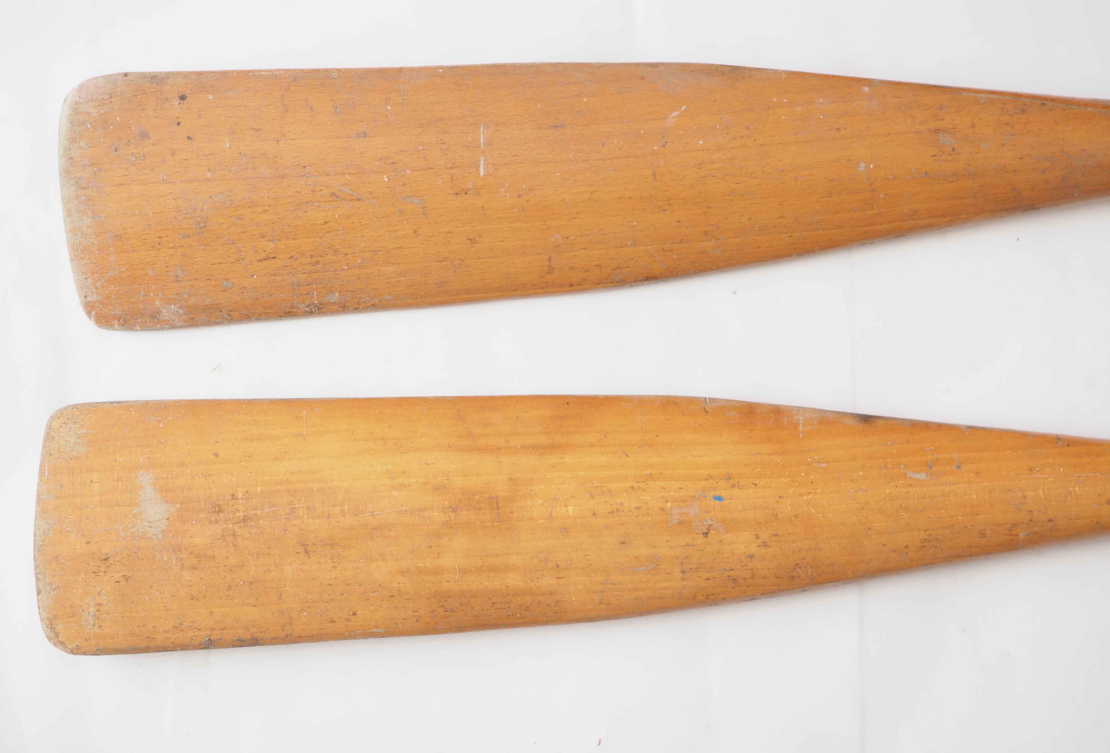 Pair of wooden paddles