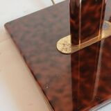 Metal and brass floor lamp, Relco Milano, 1970s.