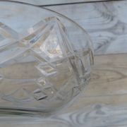 Salad bowl cut old crystal Baccarat signed