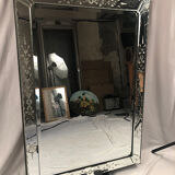 Mirror of Venice with decoration engraved with flowers