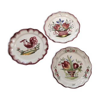 Set de 3 assiettes Faïence de Strasbourg