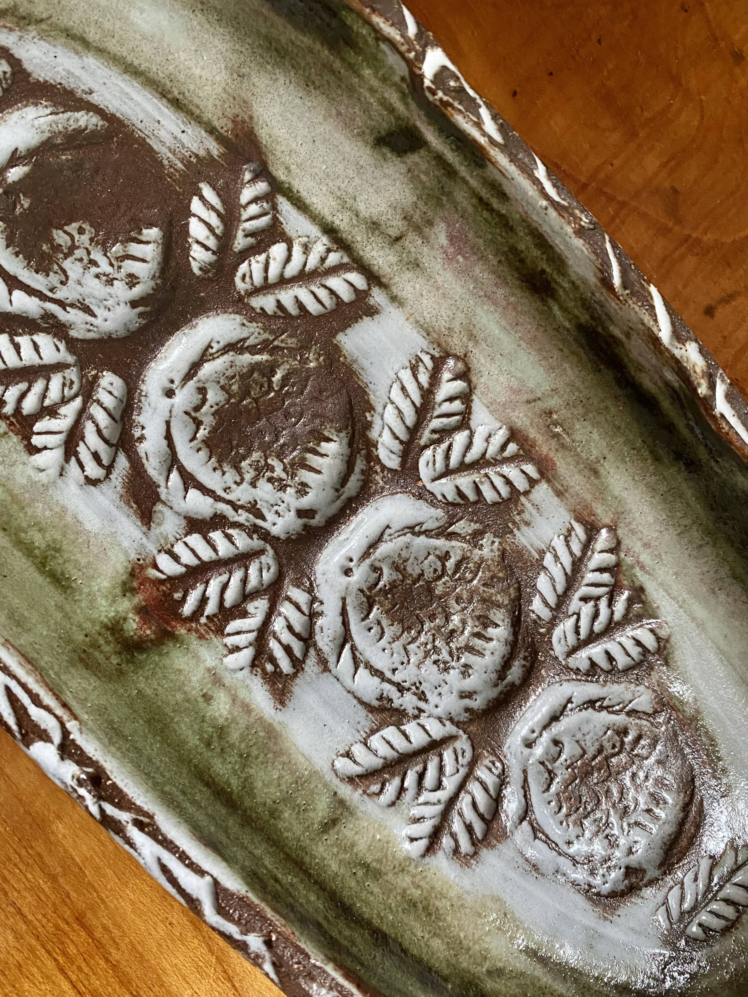 Flat cup and 2 mini ceramic vases Albert Thiry Vallauris