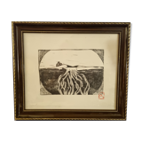 Linocut frame napoleon