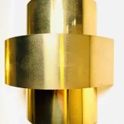 Gold Coloured Layered Wall Lamp By Anvia Nederland, The Netherlands, 1960S