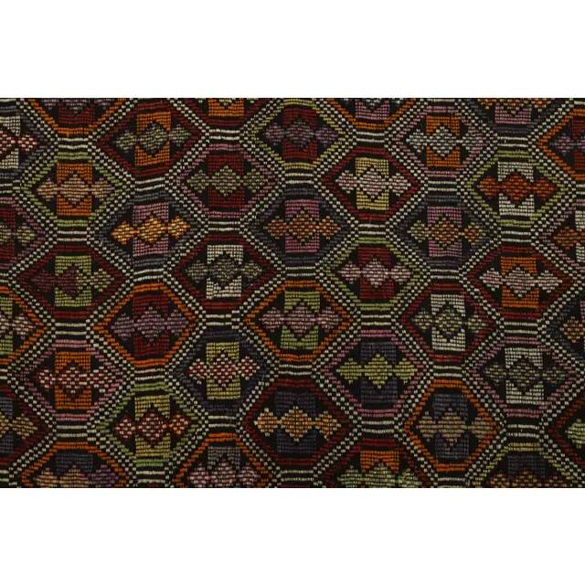 1970s Vintage Turkish Oushak Handmade Wool Cotton Brown Area Rug 144x260