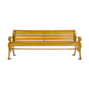 banc en bois et fonte