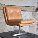 Leather armchair by Raphael Raffel for Apelbaum - France 1970