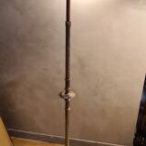 Lampadaire fer  martelé  1960  peint or patiné ,réglable 180cm a 150cm