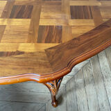 Louis XV style extendable oval wooden dining table