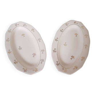 Set of 2 small oval dishes
