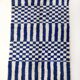 Moroccan Berber carpet blessed ouarain ecru with blue geometric patterns 216x130cm