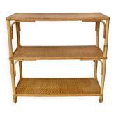 vintage rattan shelf