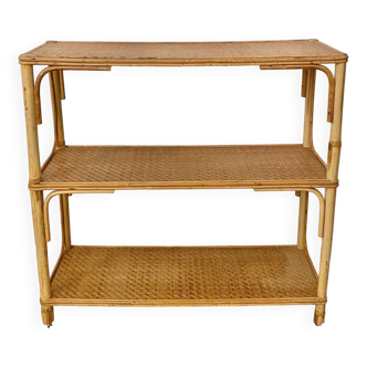 vintage rattan shelf